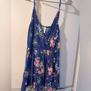 Blue floral romper
